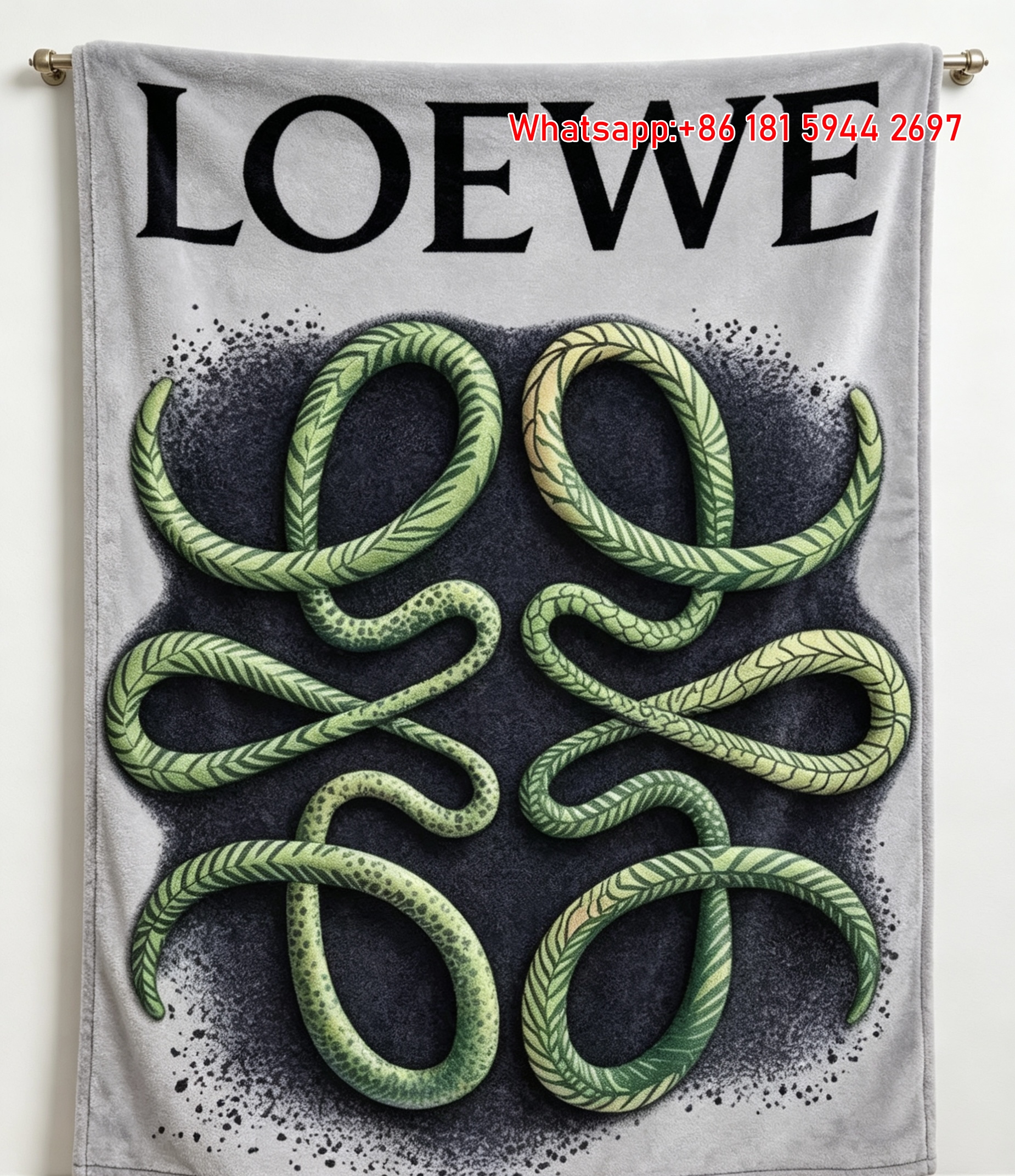 LOEWE Butterfly Logo Flannel Fleece Throw Blanket L012